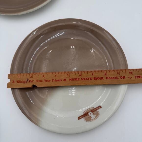 Vintage Sidmans System Restaurant Ware Dinner Plates Set of 3 Taupe and White - Picture 6 of 7